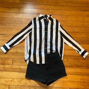 Black and white strips blouse - Balmain for H&M